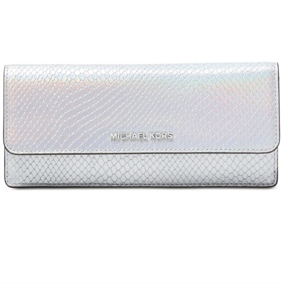 Rare htf Michael kors holographic snakeskin wallet - Picture 1 of 3